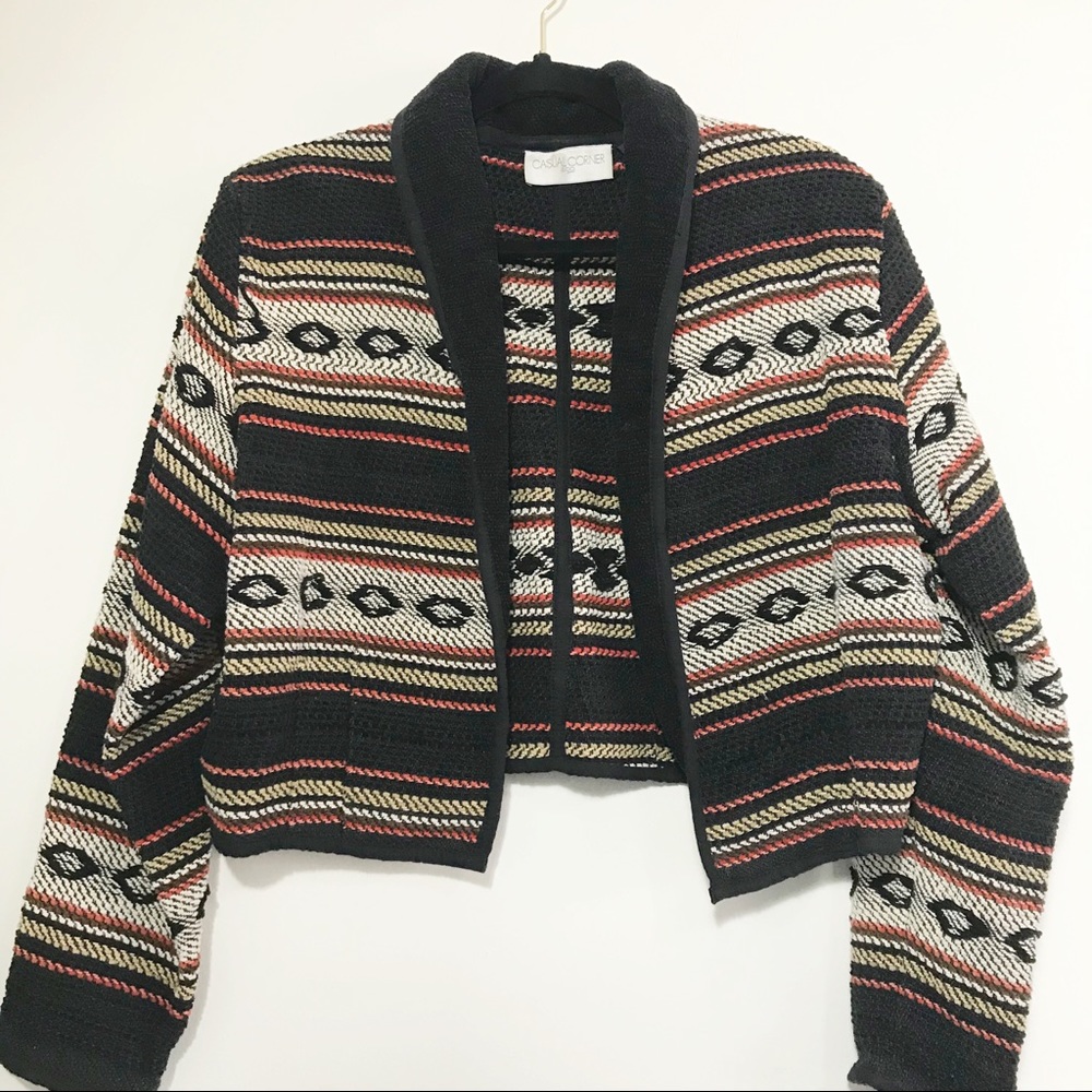 Boho Tribal Southwestern Cropped Jacket